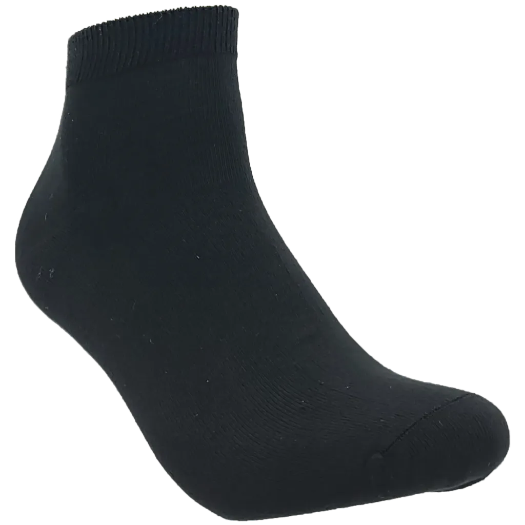 B**0223 Bas mince Bamboo Pq.3 Noir -J.BFIELDS