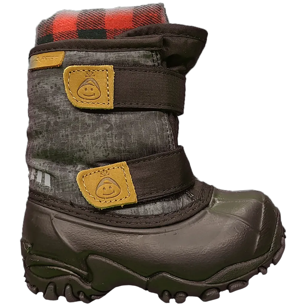 A8329 Giggle Botte hiver avec feutre Enfant Gris Noir -ACTON