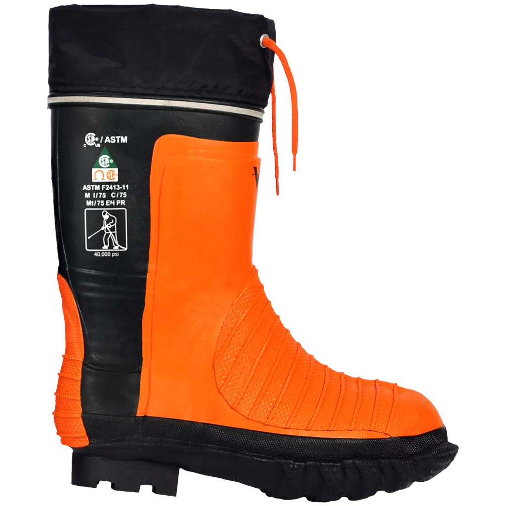 BRC0009 Botte CSA  de 8" Db/Imp. Neoprene Orange