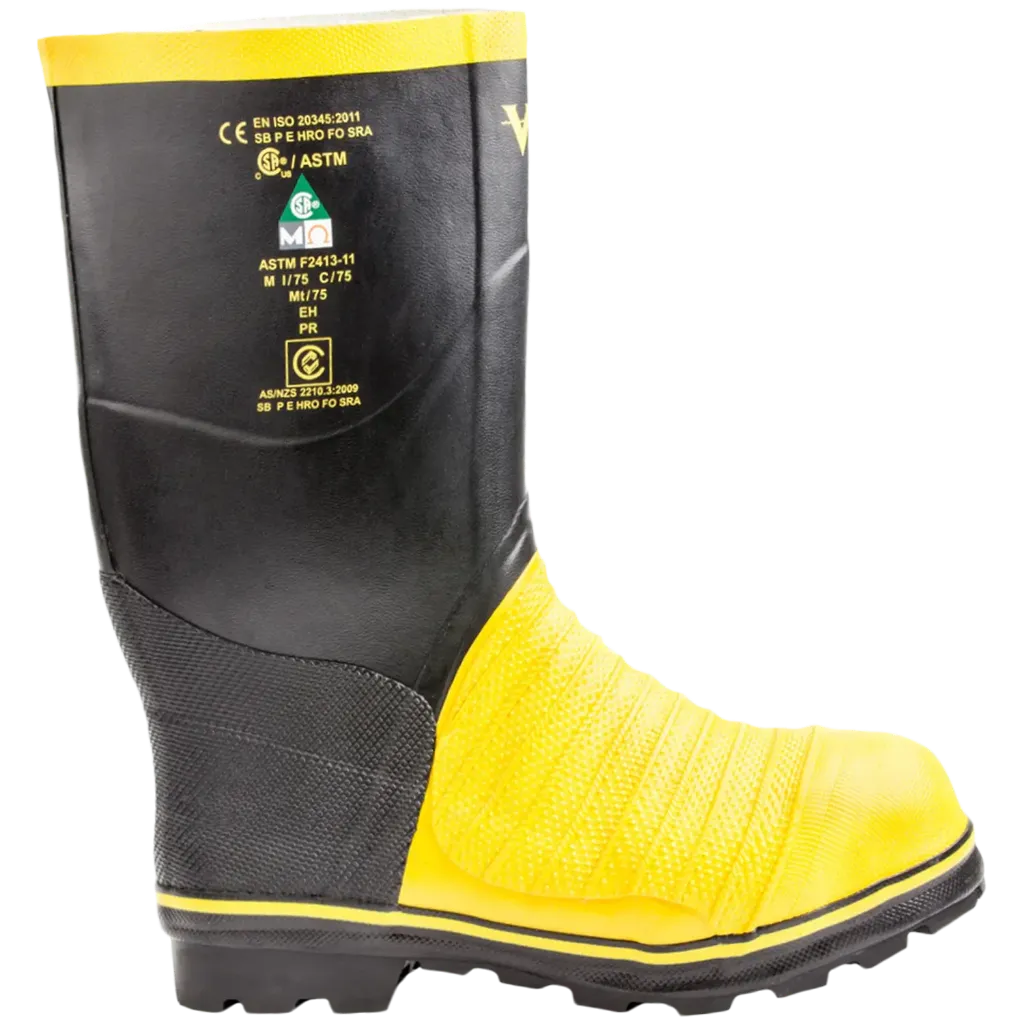 VW49 Botte imperméable CSA Unsx Noir Jaune -VIKING