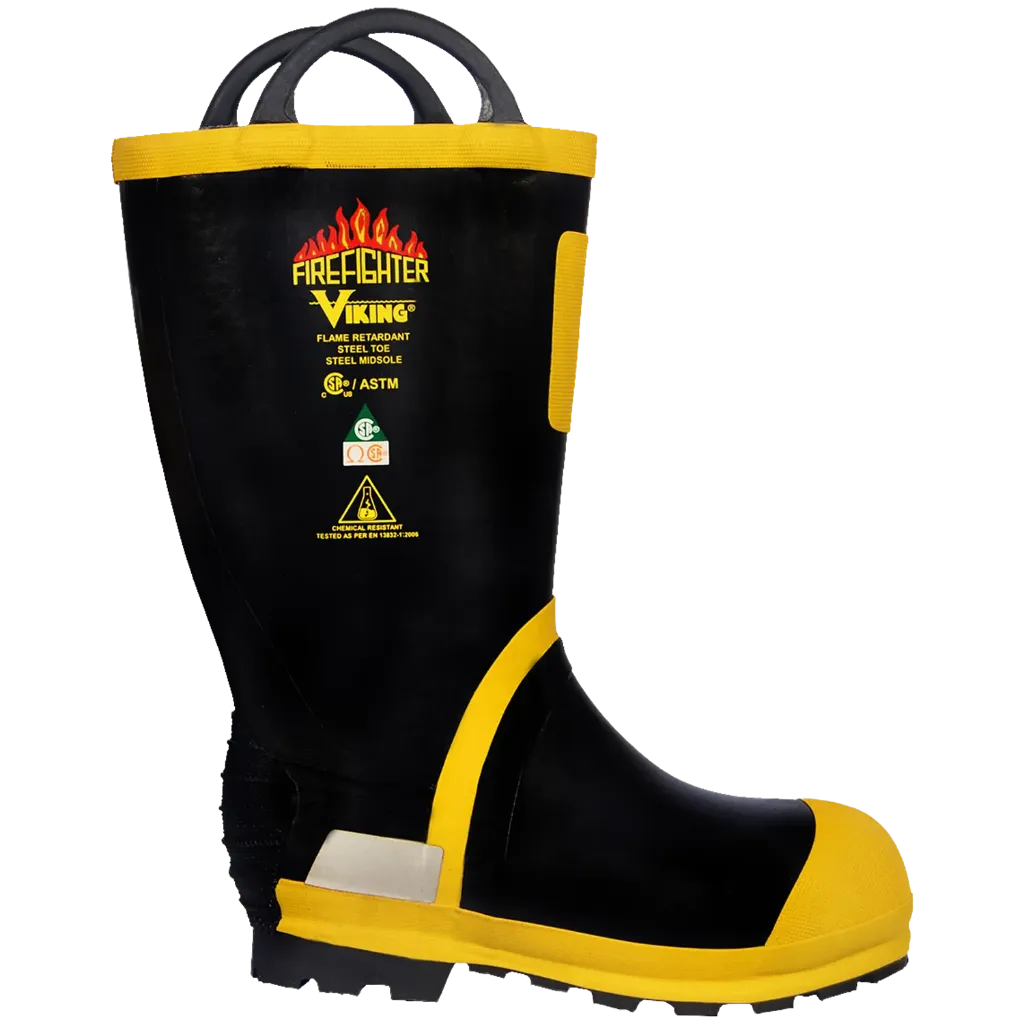 VW90 Fireman Botte imperméable CSA Unsx Jaune Noir -VIKING