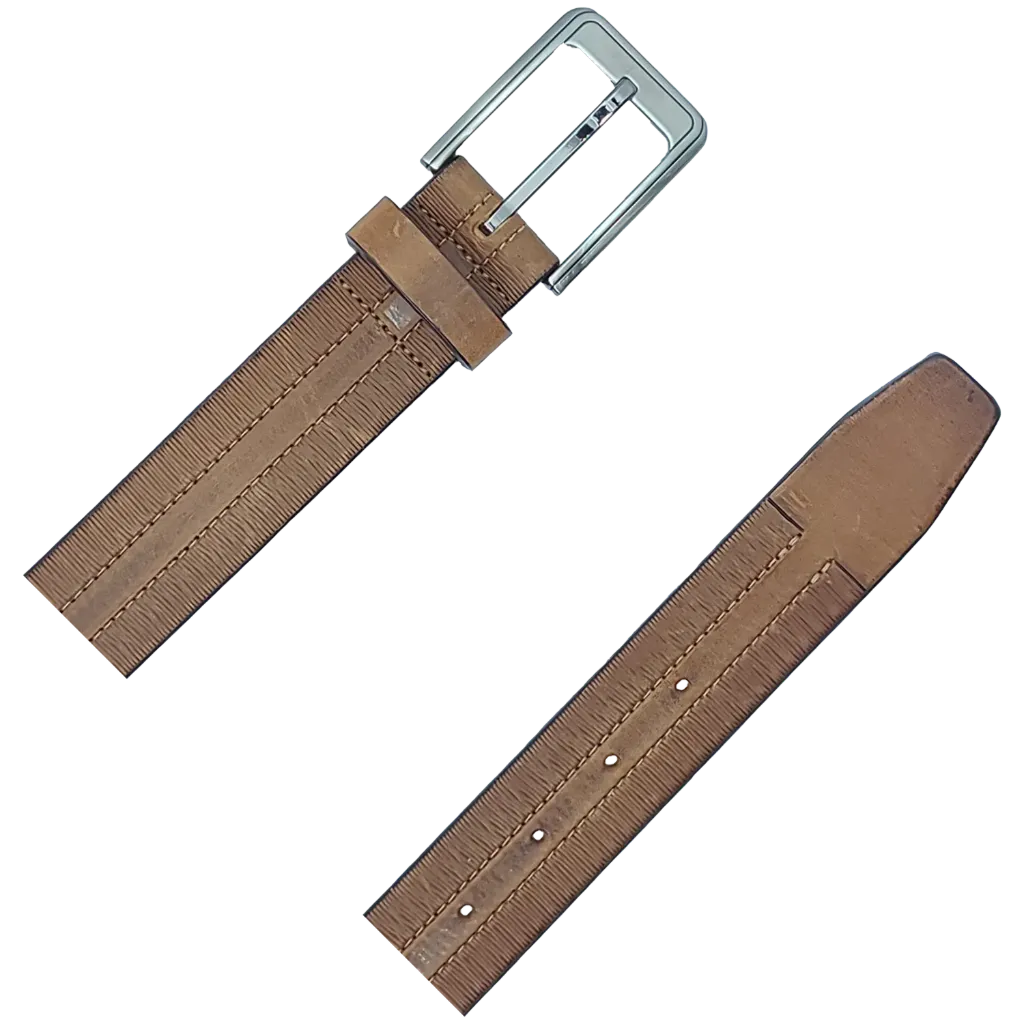 CE*0001 Ceinture 1½" Cuir texturé Brun