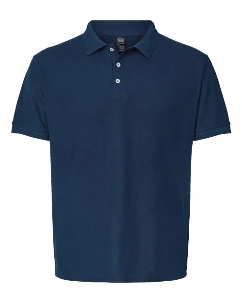 7600 Polo manches courtes -Coton Marine -M&O