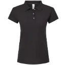 7007 Soft Touch Polo manches courtes femme -Poly/Coton Noir Fin -M&O