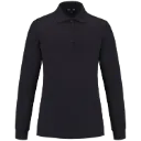 S05738 Birdie Polo manches Longues -Polyester Noir -CX2
