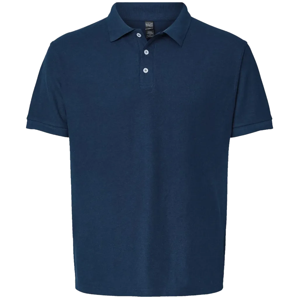 7006 Soft Touch Polo manches courtes -Poly/Coton Marine -M&O