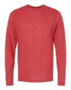 3520 Chandail manches longues -Poly/Coton Rouge Cendré -M&O
