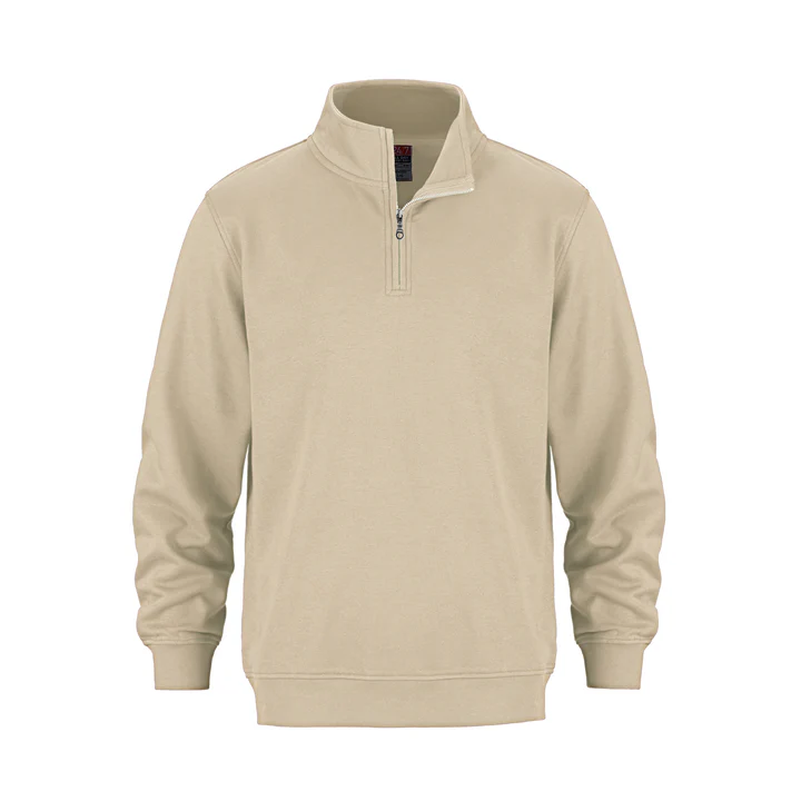 L00545 Chandail manches longues avec zip ¼ Beige -CSW 24/7