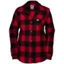 W121 Chemise femme manches longues a carreaux Rouge -BIGBILL
