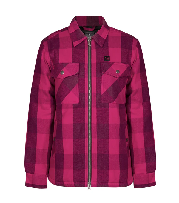 PF4002 Chemise femme à carreaux flanelle Framboise -PILOTE & FILLES