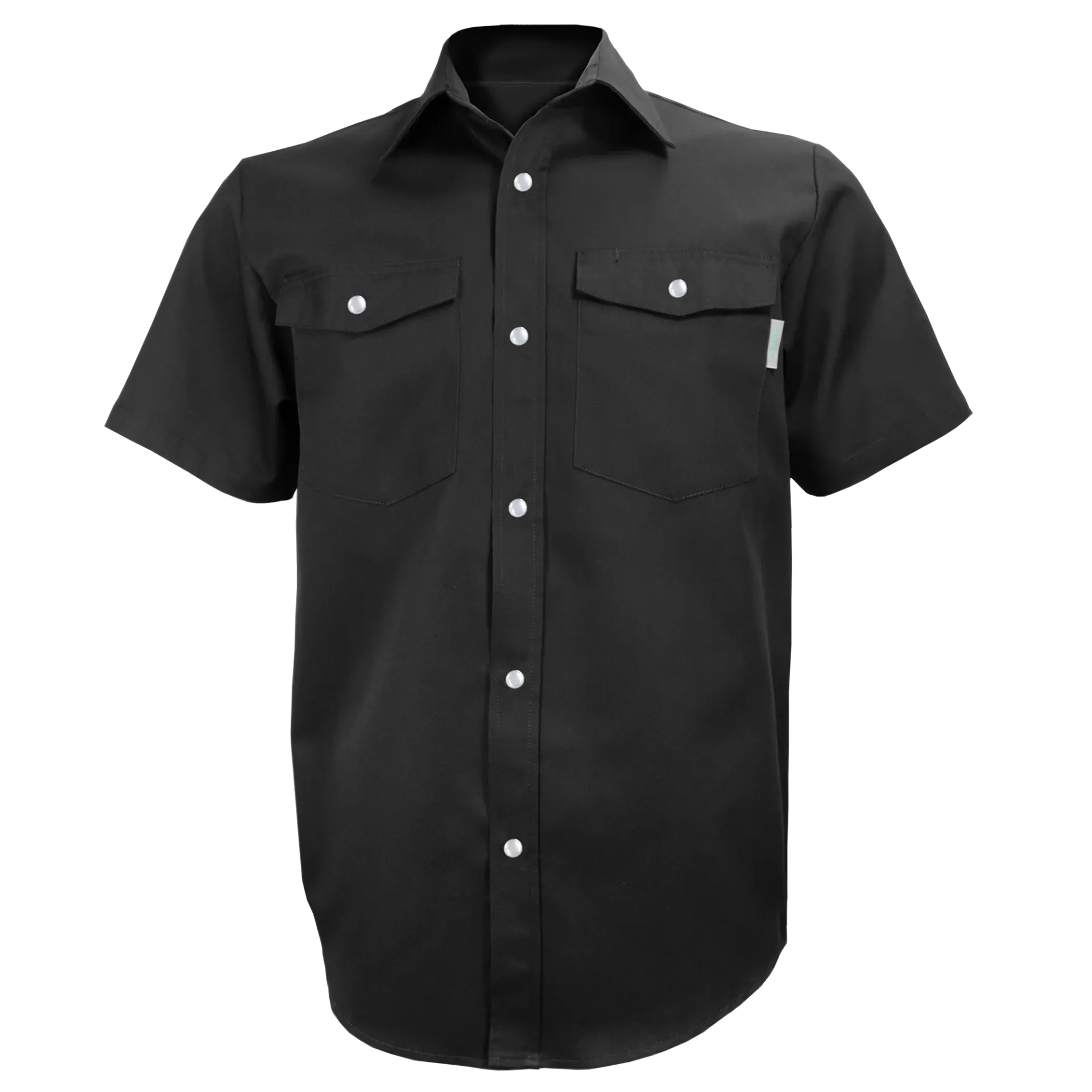 650S Chemise manches courtes /Tac -Poly/Coton Noir -GATTS