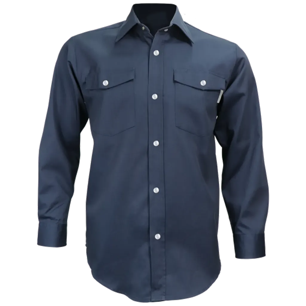 CMH4110 Chemise manches longues en polycoton Marine