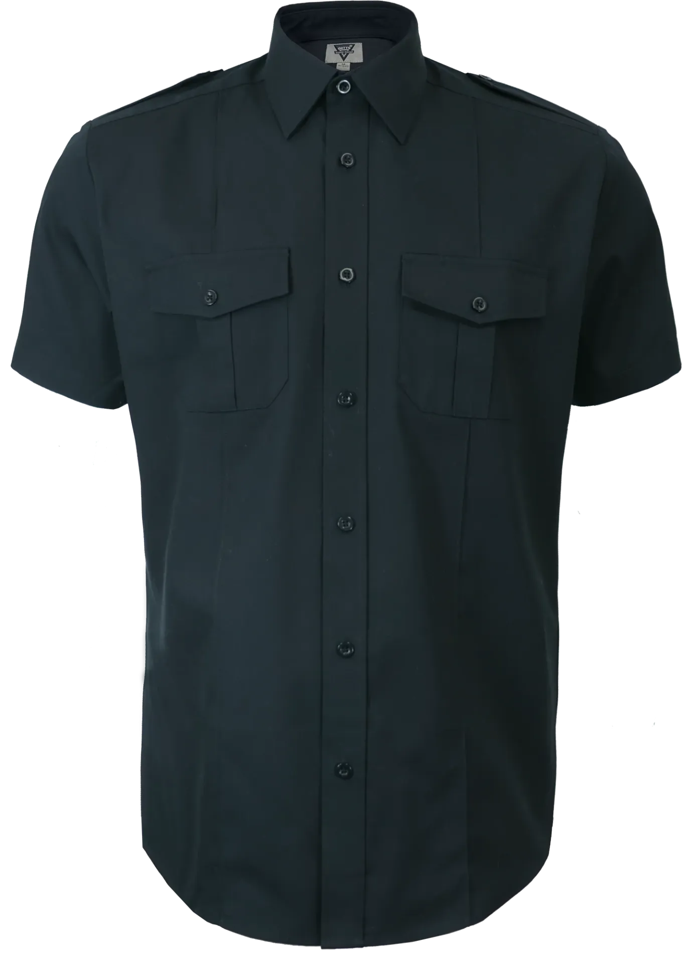 CMH4360 Chemise style militaire à manches courtes Noir