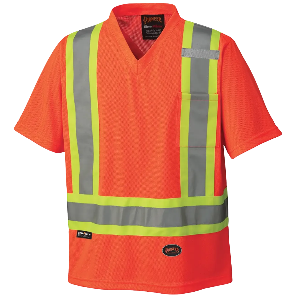 6979 Chandail Hv manches courtes Orange Hv -PIONEER