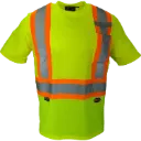 D**1031 Chandail Hv M.courtes  Pol. Jaune fluo