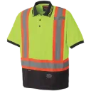 D**1070 Polo manches courtes  Pol. Jaune fluo