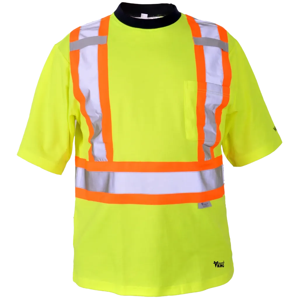 6000G Chandail Hv manches courtes - P/C Jaune Hv -VIKING