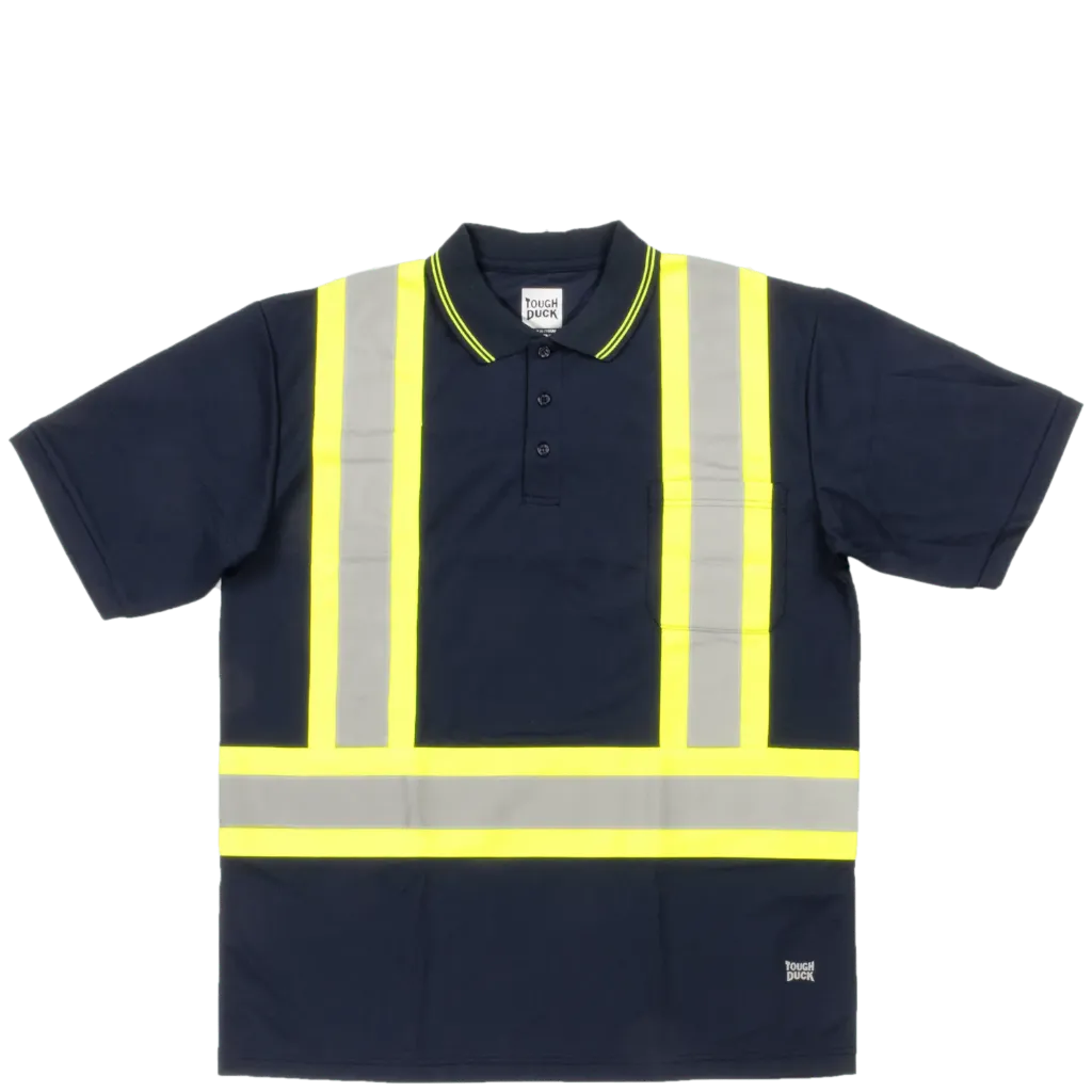 ST17 Polo manches courtes Marine Hv -TOUGH DUCK