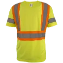 D**1921 Chandail Hv M.courtes  Pol. Jaune fluo