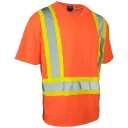 022-SXCBEOR Chandail Hv manches courtes Orange Hv -FORCEFIELD