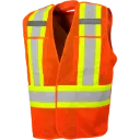 59L40502 Dossard 5 points détachables Orange Hv -WASIP