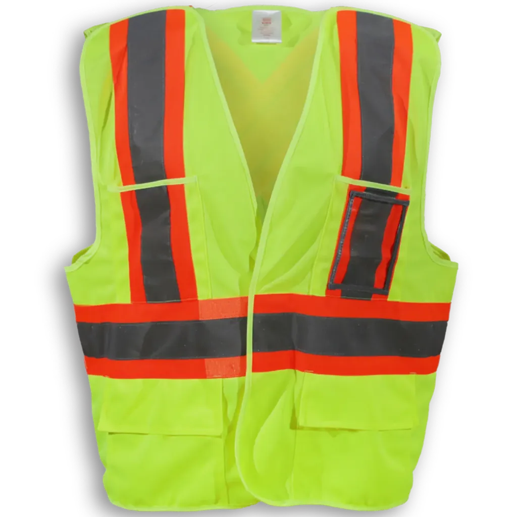 BK105-LM Dossard 5 points détachables Jaune Fluo -BIGK