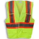 BK105-LM Dossard 5 points détachables Jaune Fluo -BIGK