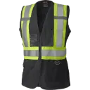 D**3002 Dossard  avec zip  Fme  Pol. Noir