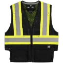 SV09 Dossard - avec zip Noir Hv -TOUGH DUCK