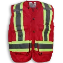 BK402MESH Dossard arpenteur - dos ventilé Rouge Hv -BIGK