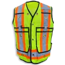 BK305LM-MESH Dossard arpenteur - dos ventilé - P/C Jaune Fluo -BIGK