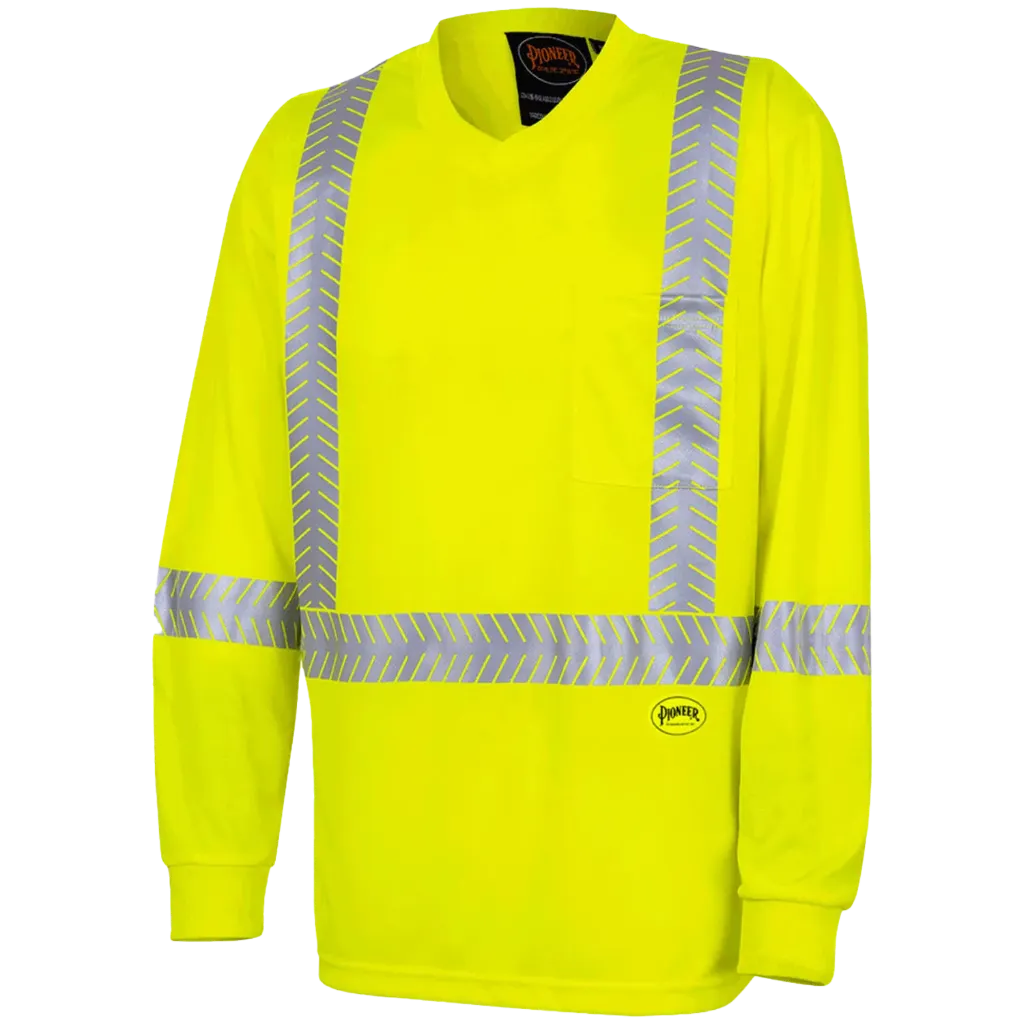 6905A Chandail Hv M.longues Jaune Hv -PIONEER