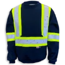 BK3559 Chandail Hv - Coton ouaté Marine Hv -BIGK
