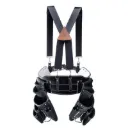PRO-M12-MED Tablier complet Professionel Moyen Noir -CUIRS DESROCHERS