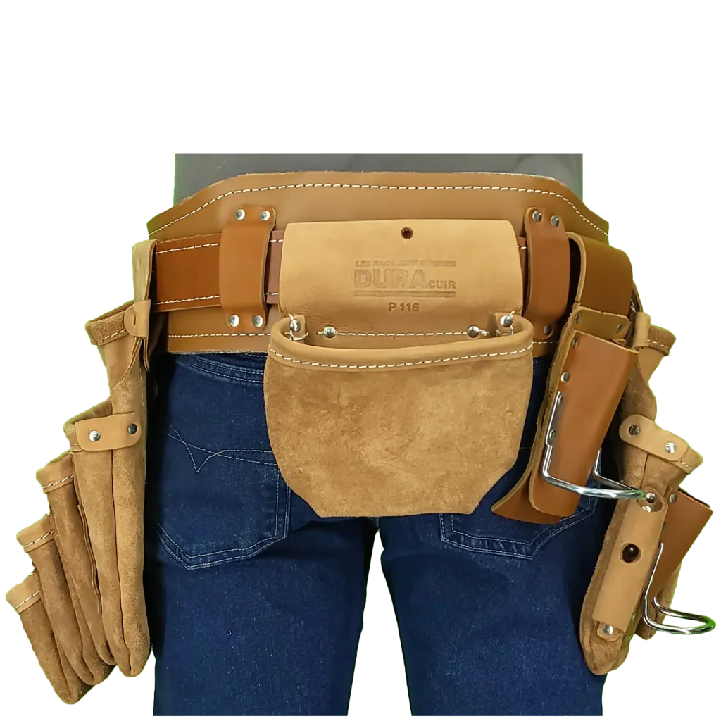 P-1009 Tablier complet Professionel Medium Tan -DURACUIR