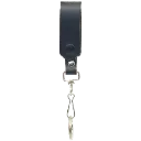 DCA-1741 Porte-clefs avec mousqueton et anneau Noir -QUALICUIR