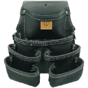 DM-357 Sac clou 6 poches parallele Noir -CUIRS DESROCHERS