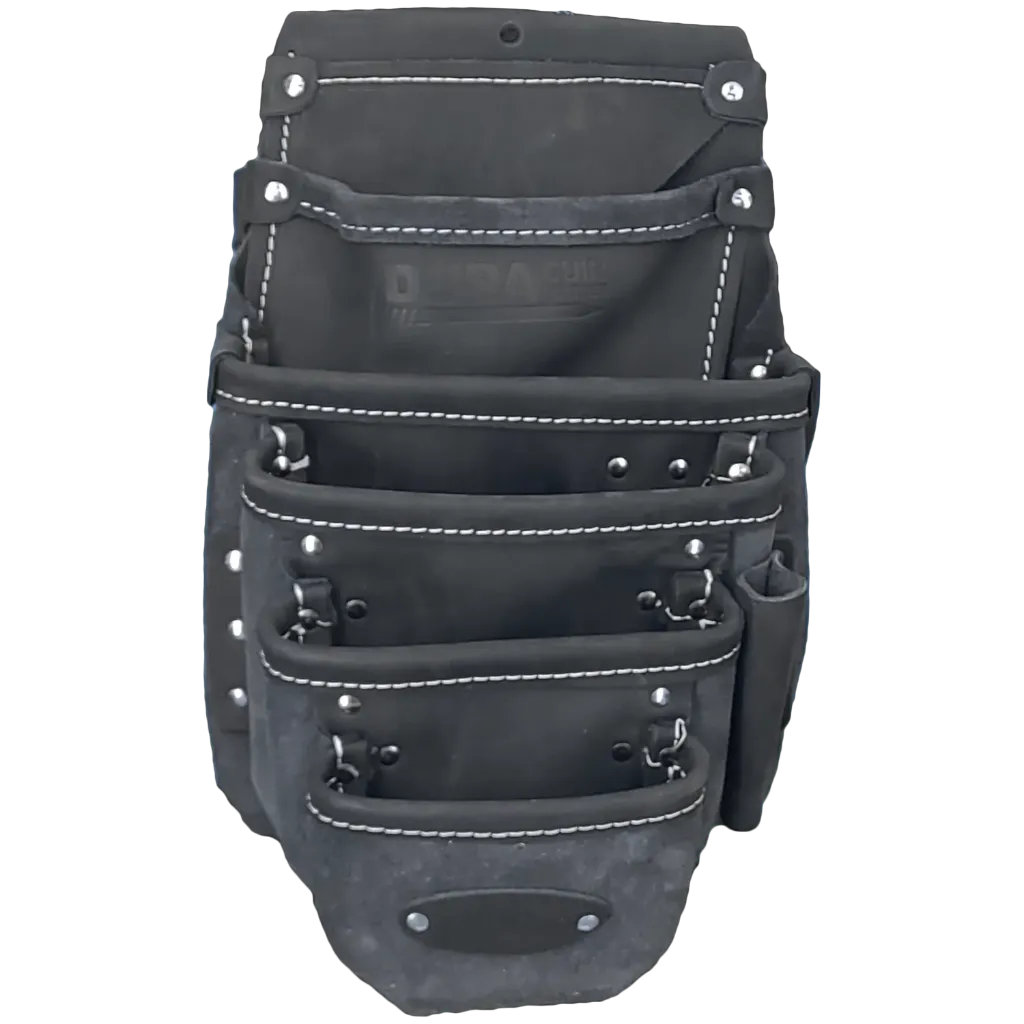 P-500 Sac clou 5 poches en ligne porte équerre Noir -DURACUIR