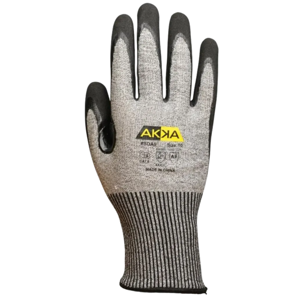 C-SDA9 Gant Protection Pme.Nitrile -Ansi Cut A9 Gris -AKKA