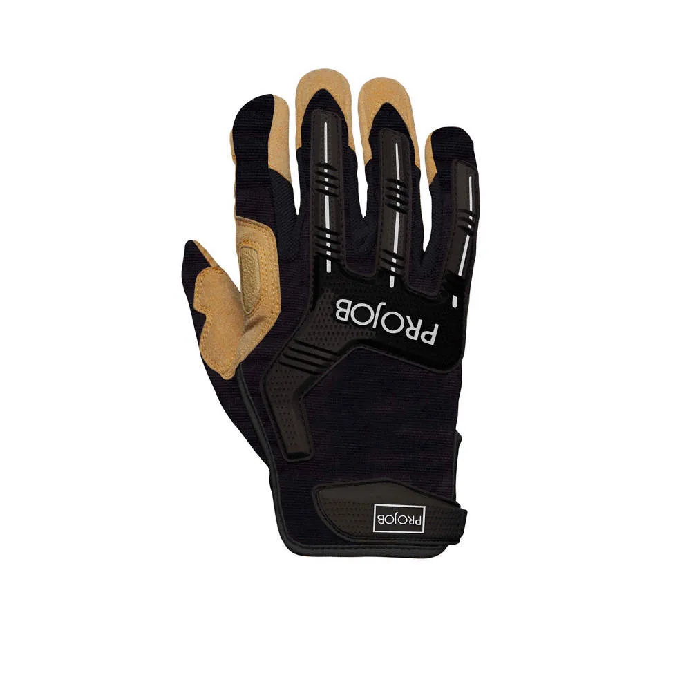 PGIS1-8418 Gant precision anti-impact en cuir Synth. Noir Tan -PROJOB