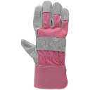 91-085T Gant Travail en cuir Fendu /Coton Rose -JACKFIELD