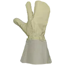 34-N523-VE Mitaine 3 doigts Monteur -Mcht.6" Cuir Tan -10-4JOB