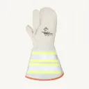 361DLXFTL Endura Mitaine 3 doigts en cuir manchette 6'' tan isolé en flanelle -SUPERIOR GLOVES