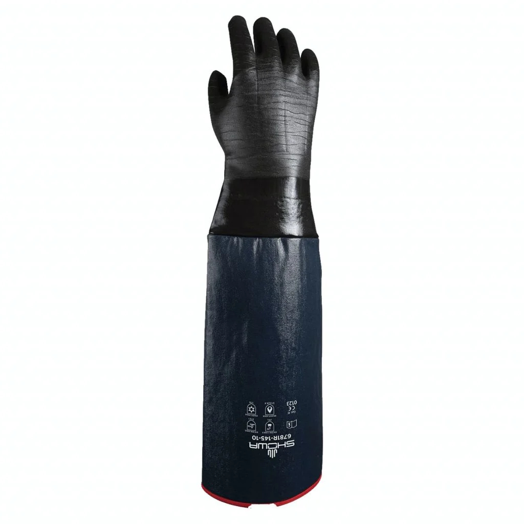 6781R-145-10 Gant Isolé Chaleur Mcht. 14" -Neoprene Noir -SHOWA BEST