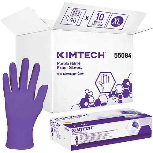 55084 Gant Jetable Bt.90 -Nitrile 6 mil Mauve -ANSELL