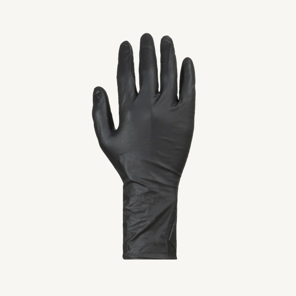 RD8BNPF12 Gant Jetable 12" Bt. 50 -Nitrile 8 mil Noir -KEEPKLEEN