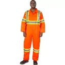 HC*2120 CouvreTout Hv 1 Zip Poly/Coton Orange fluo