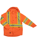 SJ35 Manteau impermeable avec zip Hv Orange Hv -TOUGH DUCK