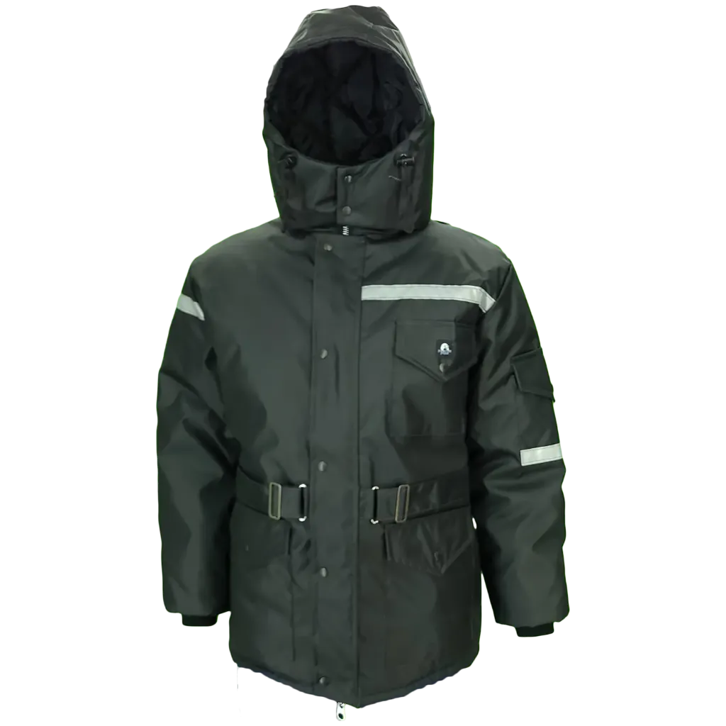 M495 Manteau parka -Caoutchou Noir -POLAIRE+