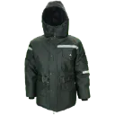 M495 Manteau parka -Caoutchou Noir -POLAIRE+